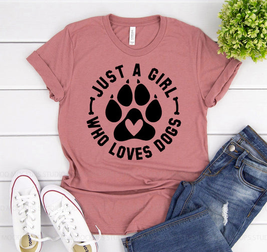 Just A Girl Who Loves Dogs T-shirt