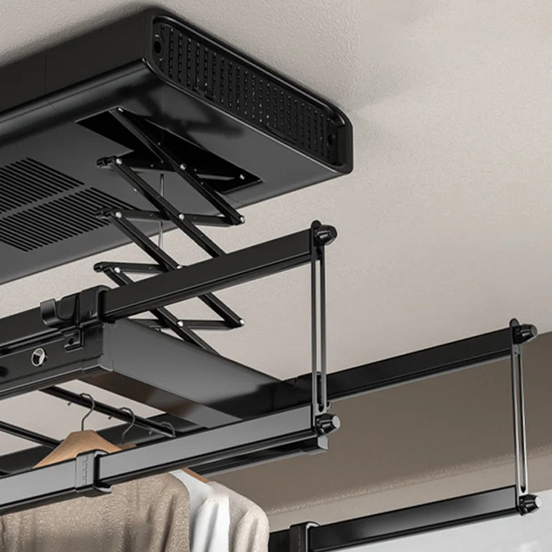 Smart Electric Clothes Drying Rack with LED Lighting Adjustable Drying Time for Indoor and Balcony Use
