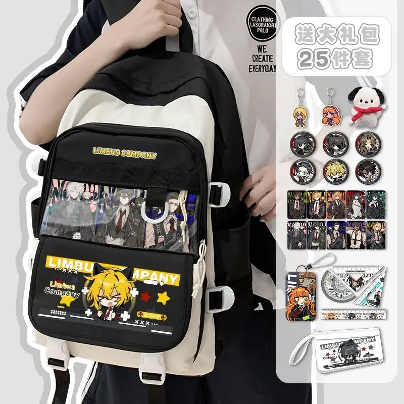 Limbus Company Anime Arrival Fashion Large Capacity Girls Boys School Use Daily Package Travel Bag Shoulder  Knapsack Backpack
