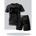 Summer Men's Casual Clothing Set Breathable Oversize T-Shirt Shorts 2-Piece Sportswear Short Sleeve Comfortable Suit for Men