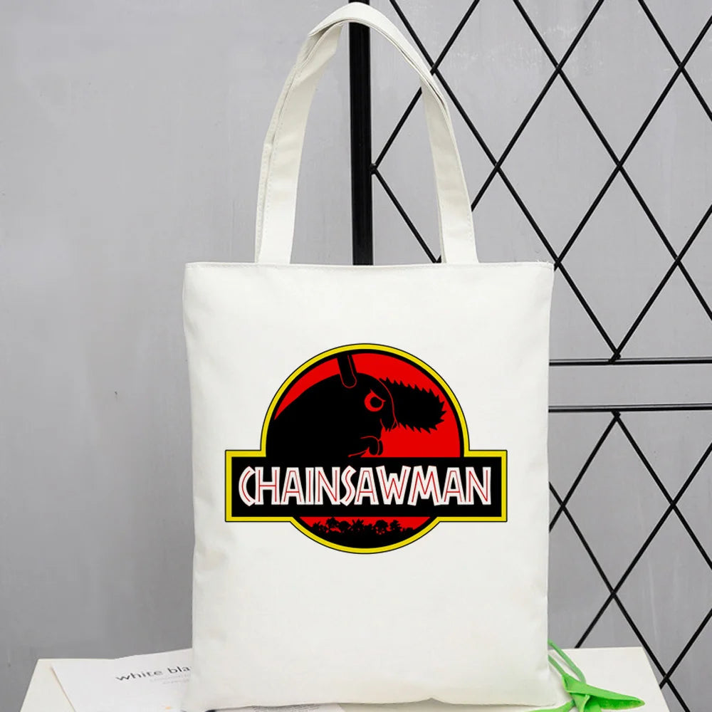 Chainsaw Man Makima Reze tote bag canvas  reusable shopping sac cabas y2k femme
