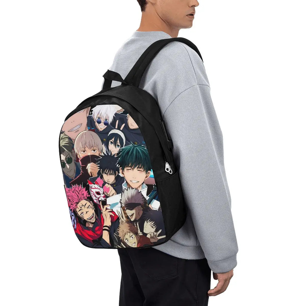 Megumi Besto Friendo Jujutsu Kaisen Sukuna Anime Backpack Travel Notebook Bag Computer College Student School Bag Laptop