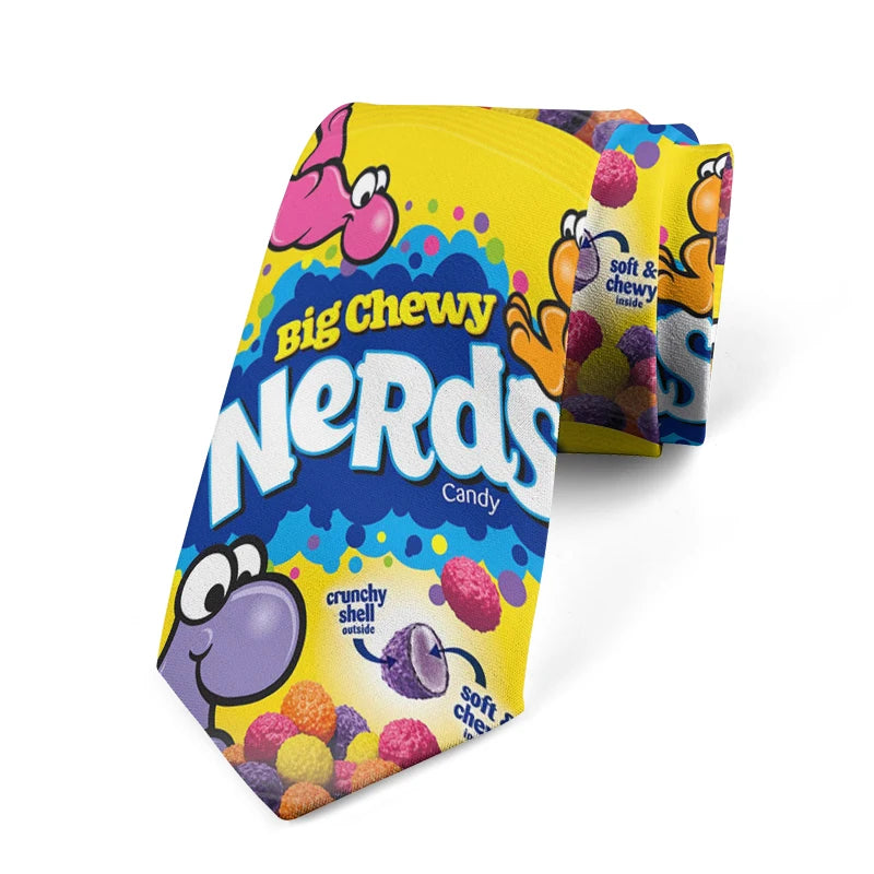 Trend street art printed tie skateboard youth unisex casual tie fashion business party personalized tie shirt accessories