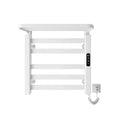 New design sticky electric towel heater drying rack bathroom waterproof heating black towel rack shelf