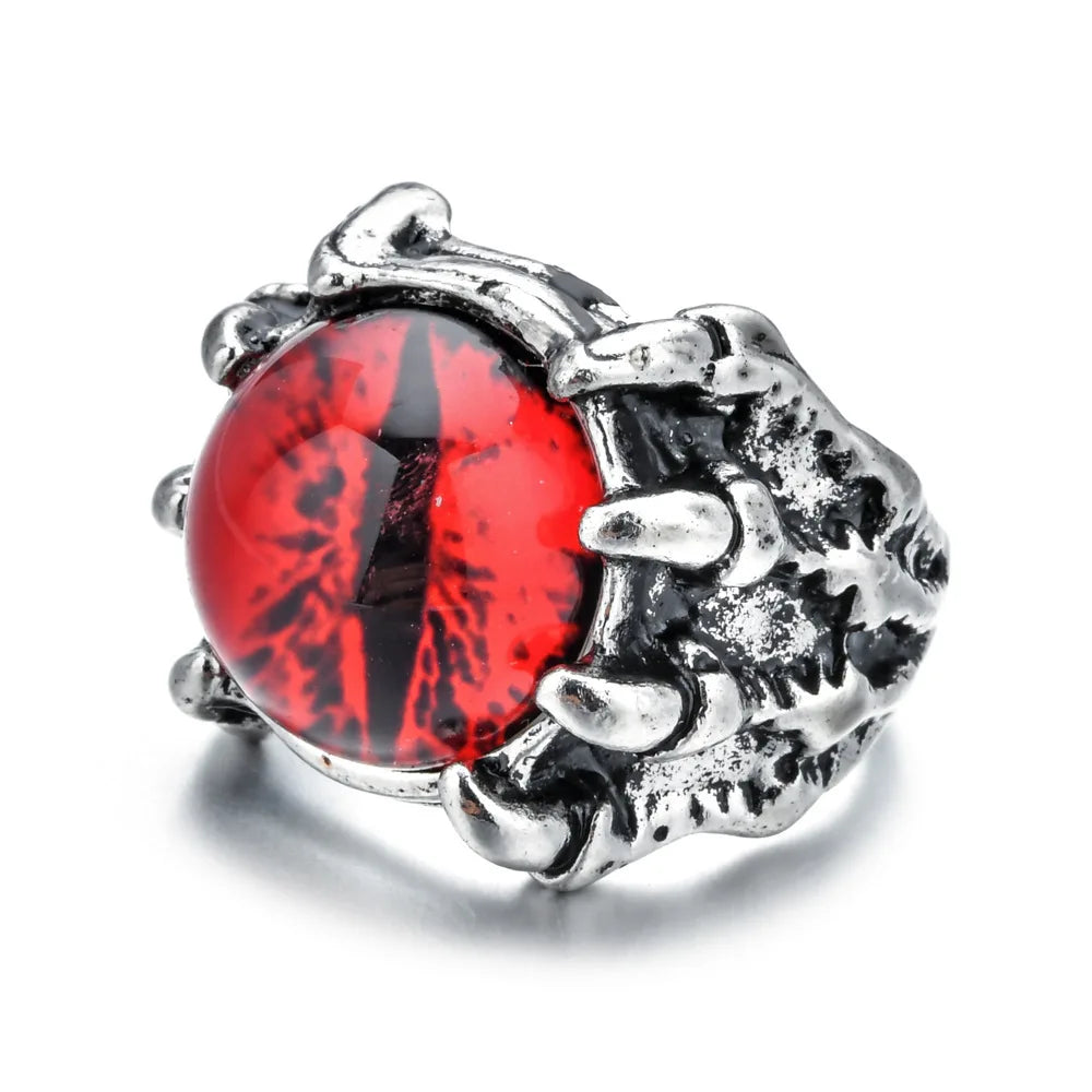 Turkish Blue Evil Eye Rings For Women Men Fashion Punk Devil Eye Adjustable Open Ring  Trend Party Jewelry Accessories