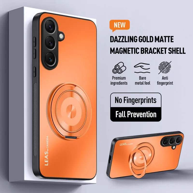 Magnetic Ring Stand Phone Case for Samsung Galaxys 26 Ultra S25 Edge S24 FE S23 S22 S21 Plus A57 A37 A17 A07 A56 A36 A55 Cover
