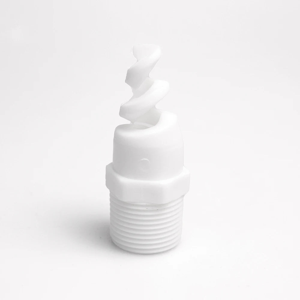 Huajue Plastic Spiral Spray Nozzle 1/4 Inch  5pcs Full Cone Spray Nozzle Uniform Atomizing Nozzle for Cleaning Dust Removal