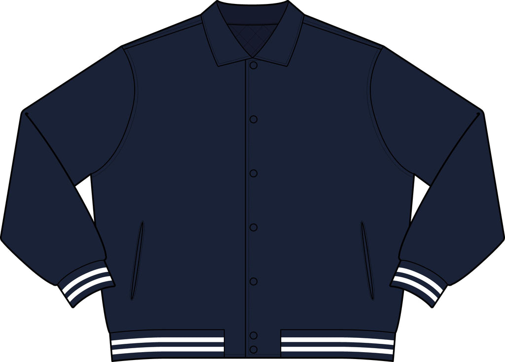 Unisex Collared Varsity Jacket