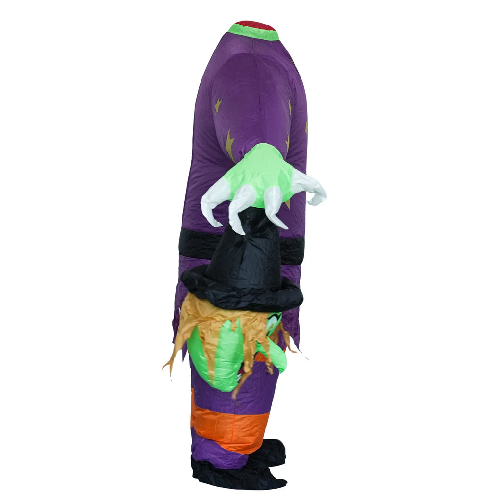 1Pc Spooky Headless Witch Inflatable Suit, Unisex Adult Fancy Outfit, Great for Horror Party, Carnival Parade & Cosplay Events