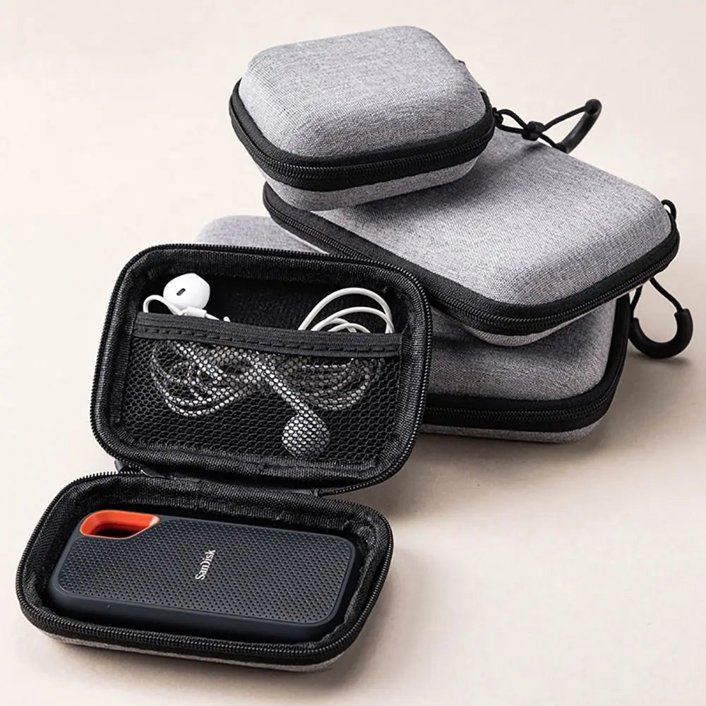 1Pcs Earphone/Phone/Charging Cable EVA Storage Bag For Airpod Mini Zipper Earphone Case Portable Digital Accessories
