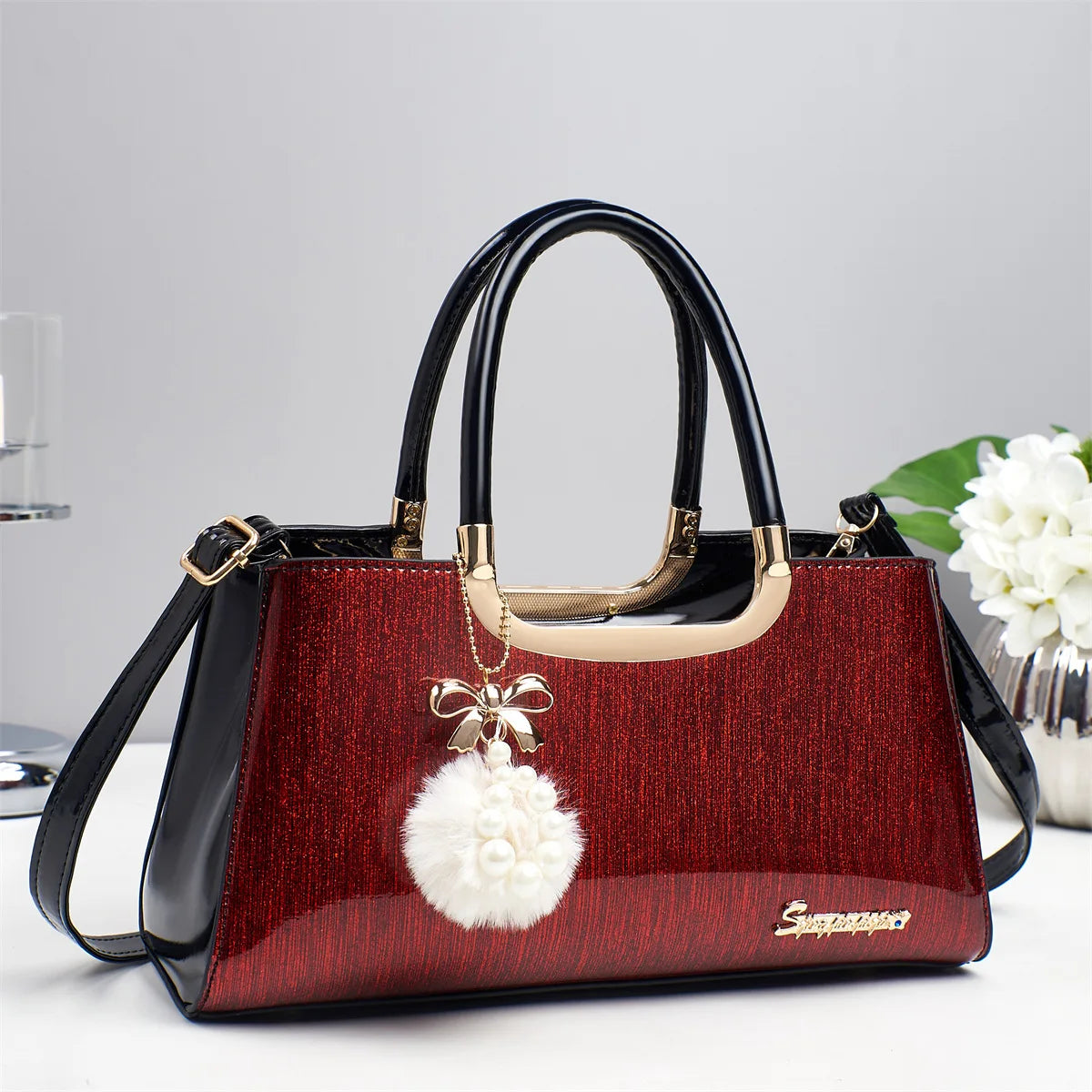 Designer Brand Bright Leather Fashion Handbag Shoulder Crossbody Bags for Women Hot Sale Casual Tote Bags Sac À Main Femme