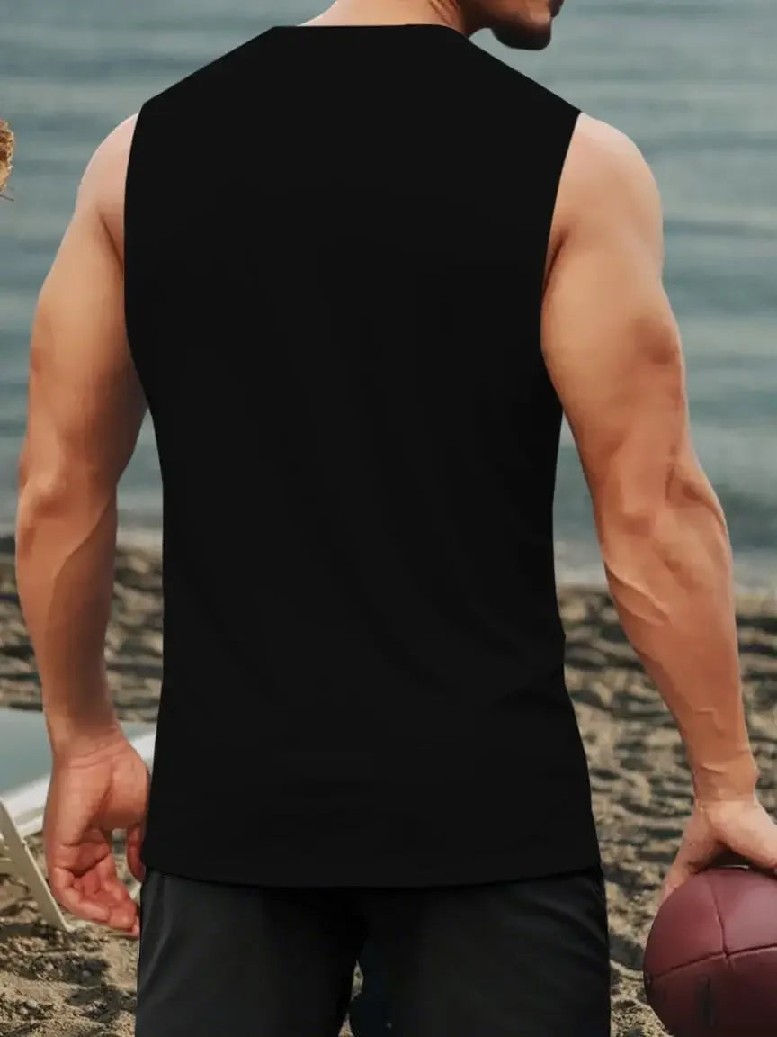 Men's Tank Top Sets 2026 Summer Quick drying clothing set 2 piece set oversize Sportswear sports beach seaside running crewneck