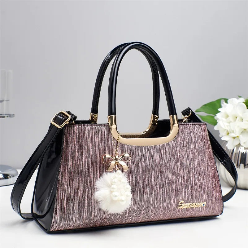Designer Brand Bright Leather Fashion Handbag Shoulder Crossbody Bags for Women Hot Sale Casual Tote Bags Sac À Main Femme