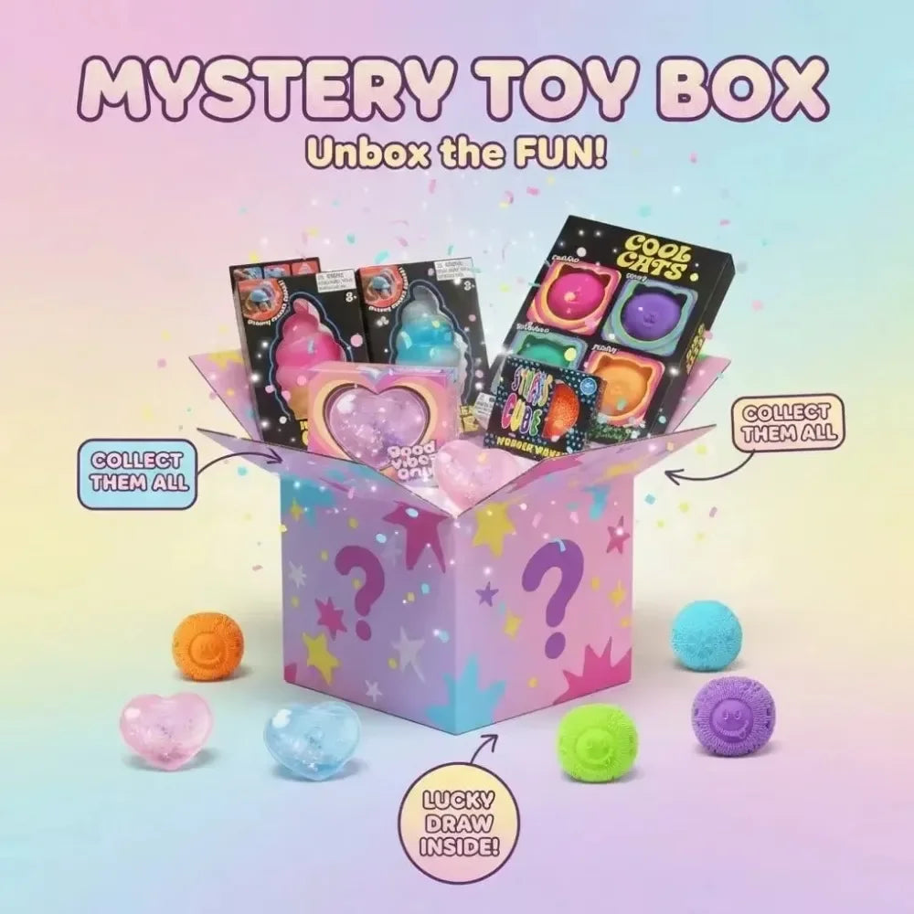 Squishy Mystery Box , Slow Rising Fidget Toys Set, Stress Relief Sensory Squeeze Toy, Anti-Anxiety Gift for Kids Adults