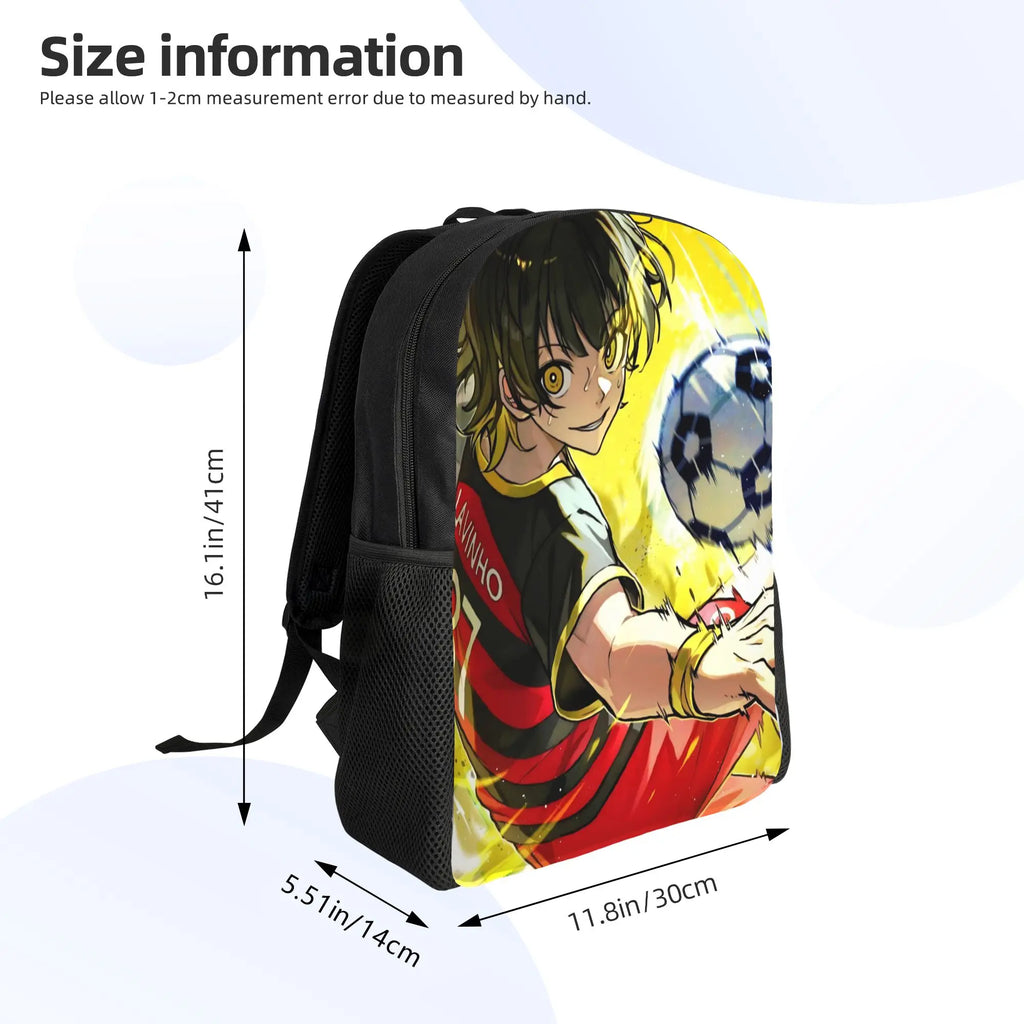 Bachira Meguru Blue Locks Anime  Women Backpack Trend Student School Bag  Laptop Backpack Kids Travel Rucksack