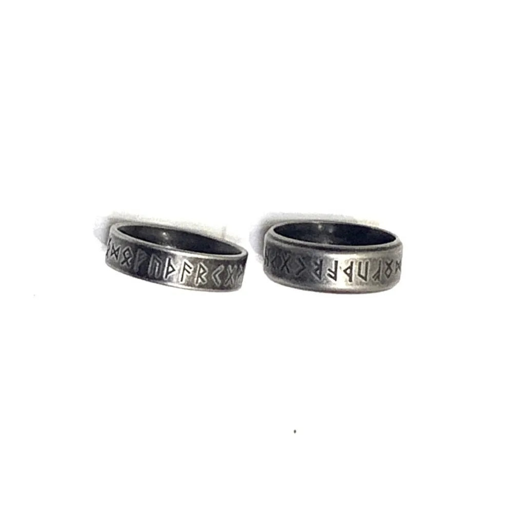 Retro European and American New Viking Rune Ancient Ring Men's Fashion Trend Retro Punk Party Accessories Jewelry