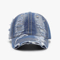 Distressed Adjustable Cotton Baseball Cap for Everyday Wear