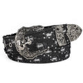 Women's Retro Casual Trend Rhinestone Buckle Belt, Street Ripped Denim Style Punk Rock Versatile Fashion Accessory，For Men Women