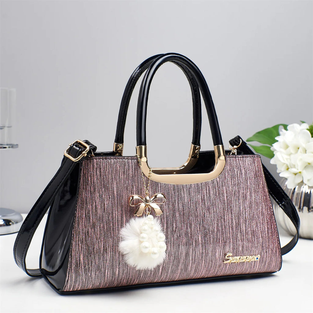 Designer Brand Bright Leather Fashion Handbag Shoulder Crossbody Bags for Women Hot Sale Casual Tote Bags Sac À Main Femme