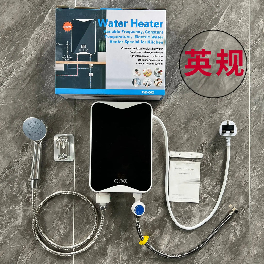Instant Electric Water Heater, Variable Frequency Constant Temperature Quick Heating Shower Heater for Rental Bathroom