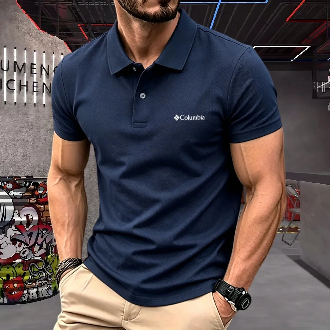 100% pure cotton 2026high-end brand men's short sleeve polo shirt summer fashion luxury logo embroidered golf top casual T-shirt