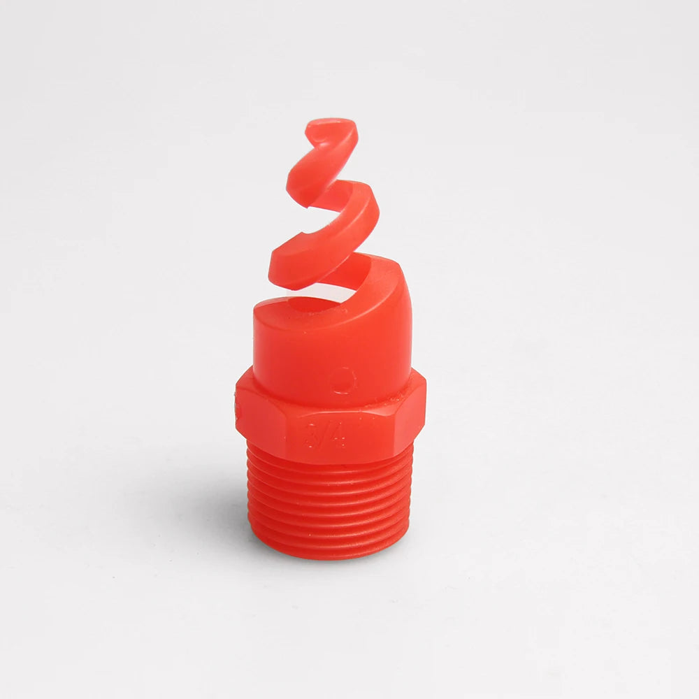 Huajue Plastic Spiral Spray Nozzle 1/4 Inch  5pcs Full Cone Spray Nozzle Uniform Atomizing Nozzle for Cleaning Dust Removal