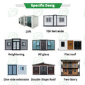 20ft Expandable Steel Container House with Three Bedrooms Prefab Home in Australia Maison Extensible with Bathroom and Kitchen