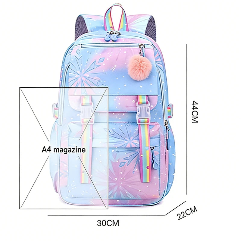 Axolotl Boba Tea Anime Backpack School Bag Girl Back Pack for Kids Teenager Female Schoolbag Kawaii Anime Bagpack Teen Bookbag