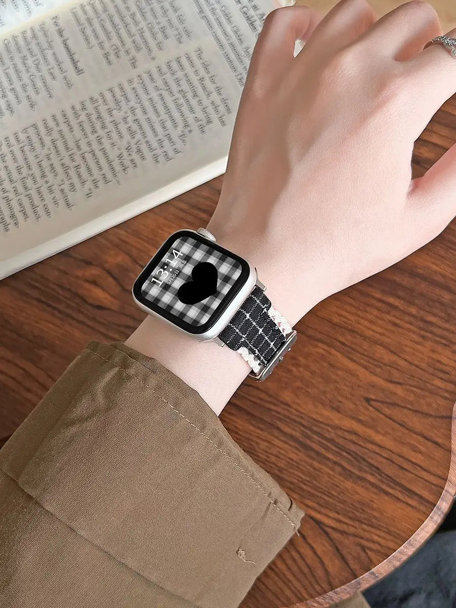 Female smart watch martwatch Bracelet Women's wristwatch sailcloth watch strap belt for women Phone strap watch ultra band