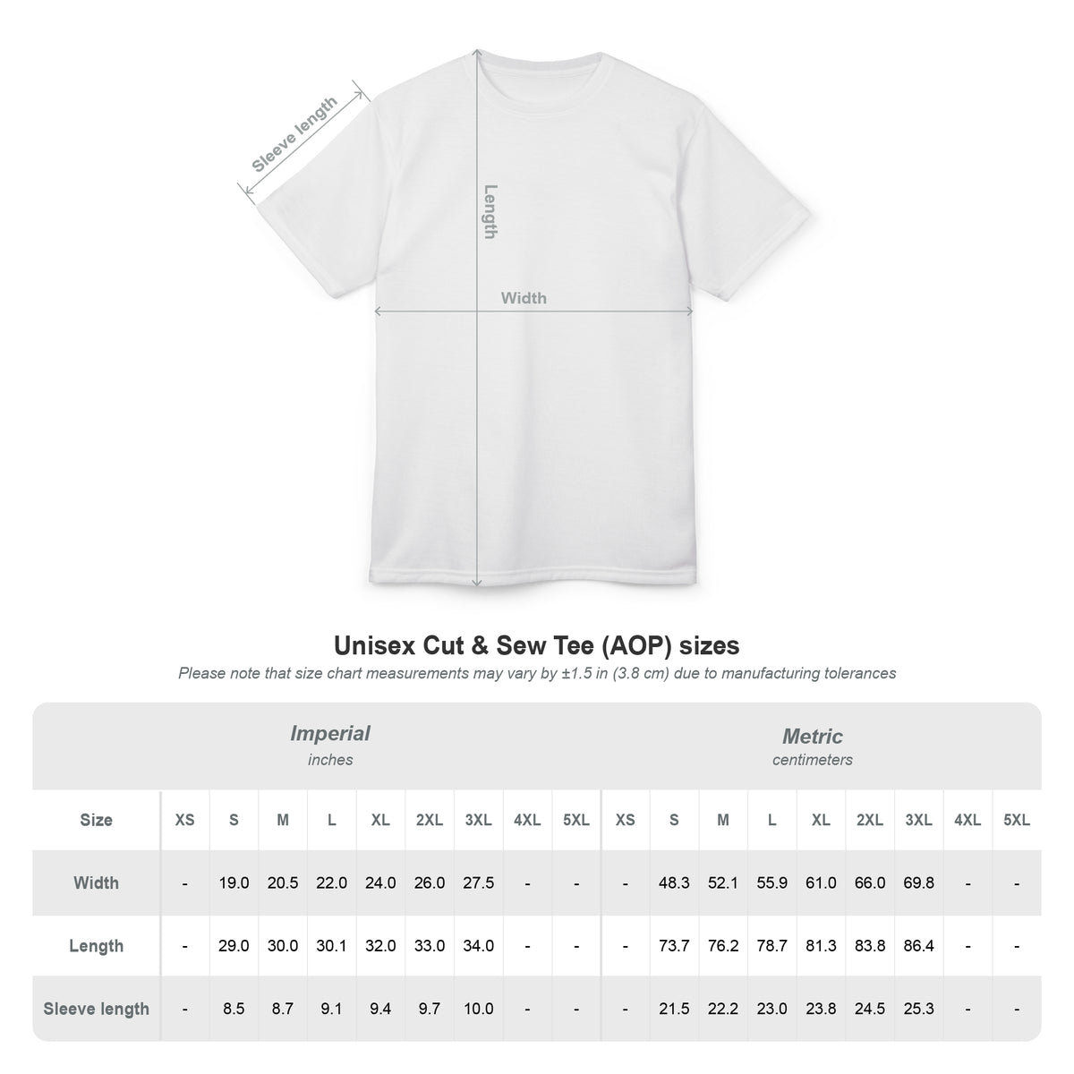 Unisex Cut & Sew Tee