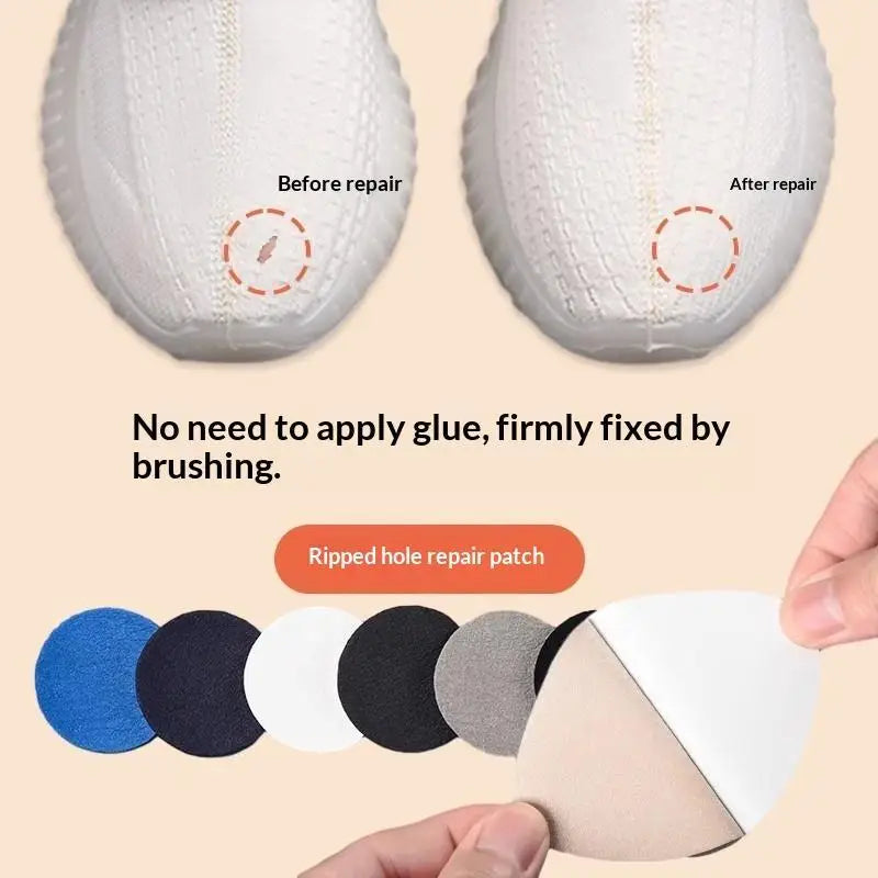 Hot Sale Self Adhesive Shoe Hole Repair Patches No Glue Required Wash Resistant For Fixing Mesh Sneakers Sports Casual Shoes