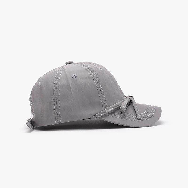 Tied Bow Cotton Baseball Cap for Stylish Summer Wear