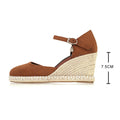 Spring New Women Espadrilles Leisure Wedges High Heels Lady Pumps Foothold Shoes Heel Slip On Round Toe for Femme Chaussures