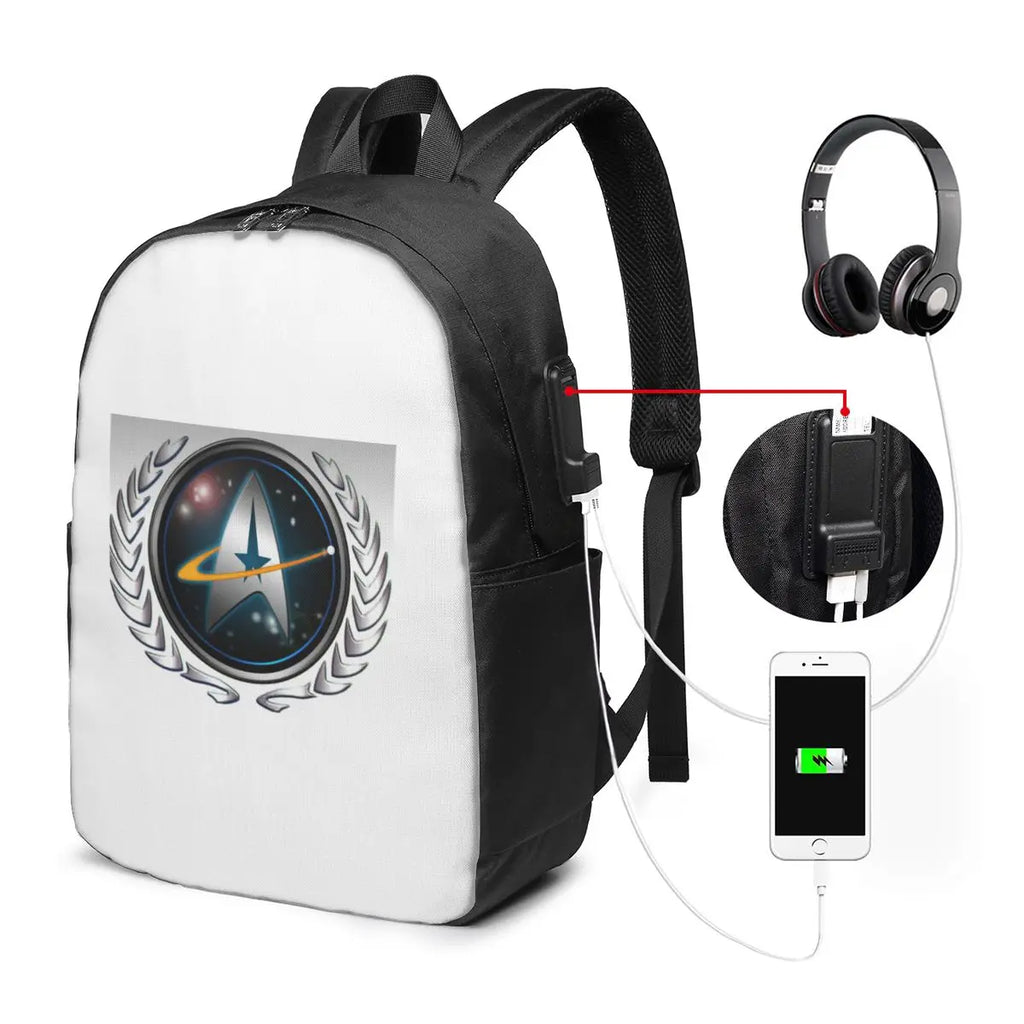 Star Treks Science Fiction TV Series Backpack Travel Notebook Bag Computer College Student School Bag Laptop Shoulder Bags