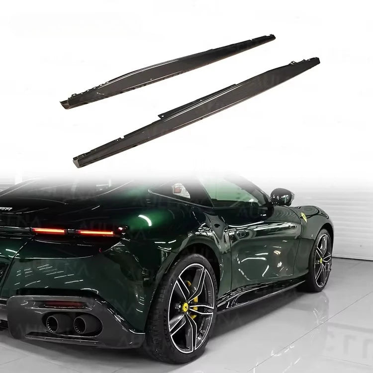 Aulena Dry Carbon OEM Rear Front Splitter Spoiler Sides Skirts Bumper Lip Front Lip Body Kit Rear Diffuser for Roma