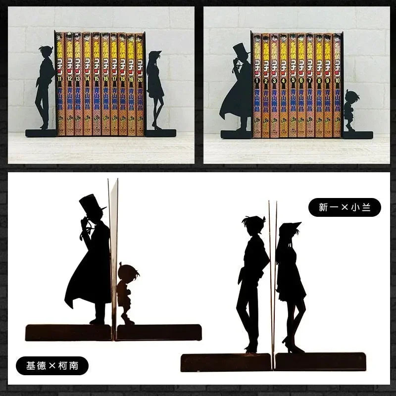 2pcs Organizer Anime Stationery Bookends Stopper Accessoires Kawaii Bureau Student Decorative Book Holder Accessories Book Ends