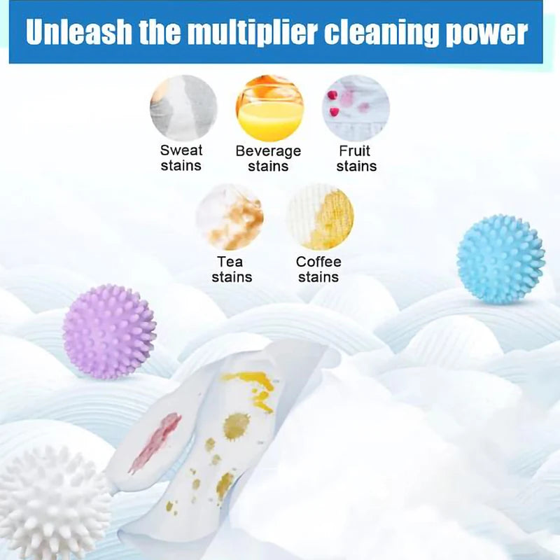 4Pcs PVC Dryer Ball Reusable Laundry Ball Washing Machine Drying Fabric Softener Ball For Home Clothe Cleaning Tool Accessrices