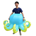 Adults Sea Monster Octopus Inflatable Costume Cartoon Blow Up Suit with Fan Funny Fancy Dress For Xmas Halloween Carnival Party