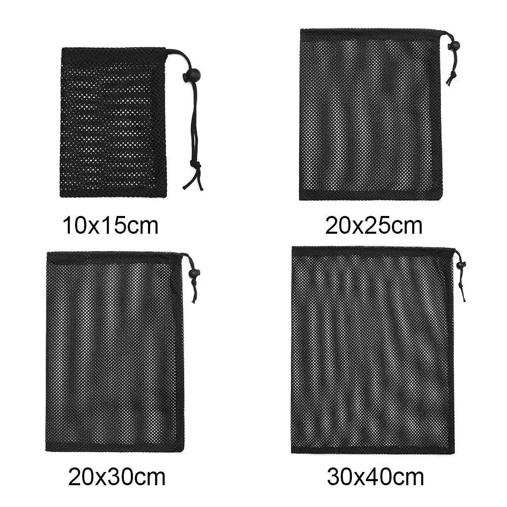Durable Home Nylon Laundry Bag Storage Bag Mesh Drawstring Bag Stuff Sack