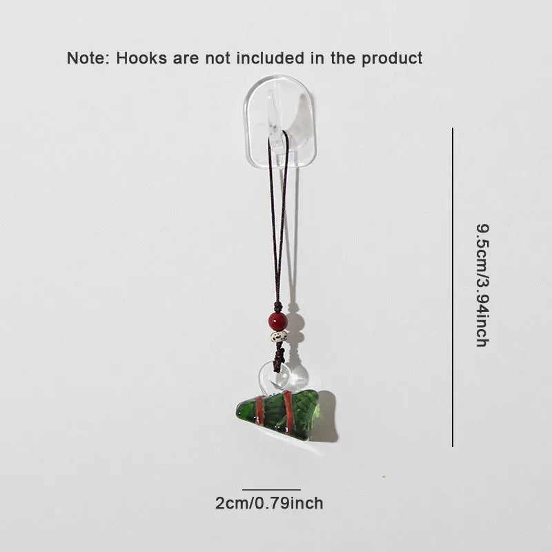 Nordic Ins Glass Shape Small Pendant Living Room Key Schoolbag Crystal Pendant Crafts Gift for Children Accessoires Miniatures