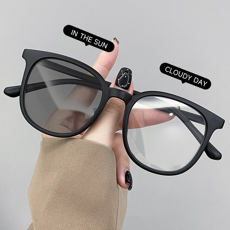 Professional Fashion Large Frame Photochromic Sunglasses Large Frame For Office And Outdoor Use UV400 Fashion Accessories