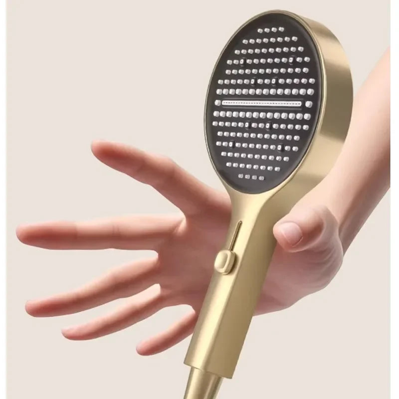 Brass Rainfall Shower Panel Set Digital Display Wall Mounted Bathroom SPA System Multifunctional Smart Shower Head Kit for