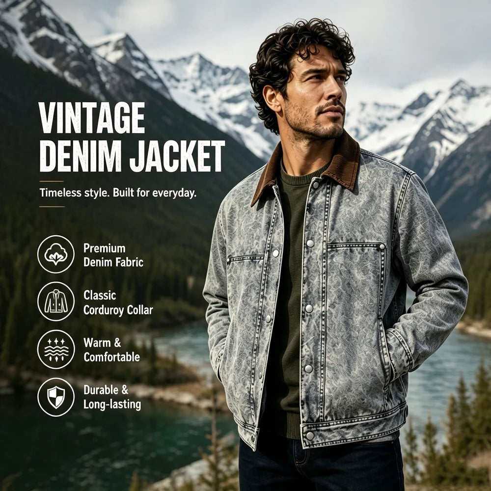 Autumn Men's Cargo Denim Jackets Fashion Men Retro Streetwear Hip Hop Cowboy Coats Vintage Men Windbreaker Trucker Jean Jackets