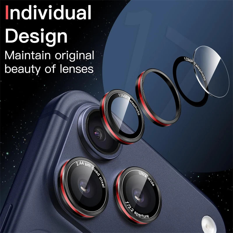 Lens Protector Phone Case for IPhone 17 Air 16 E 15 14 Pro Max Plus 13 Mini 17Pro 17Air 16E IPhone17 Bumper Cover Accessories