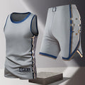 Men's Fashion Trend Sleeveless Vest Five Point Shorts 2-piece Set Summer Daily Outdoor Casual Trend Versatile Sportswear