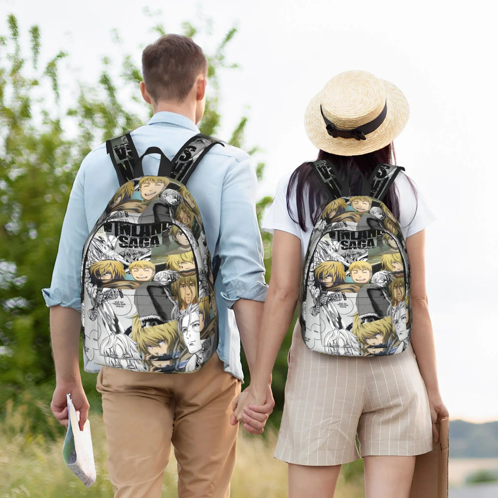 Vinlands Sagas Thorfinn Vinland Askeladd Anime Backpack  Streetwear Backpacks Female Travel Breathable High School Bags Rucksack