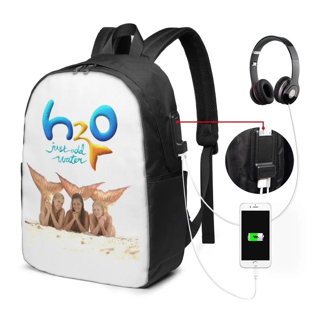 Cartoon Anime H2O Just Add Water Backpack Travel Notebook Bag Computer College Student School Bag Laptop Shoulder Bags