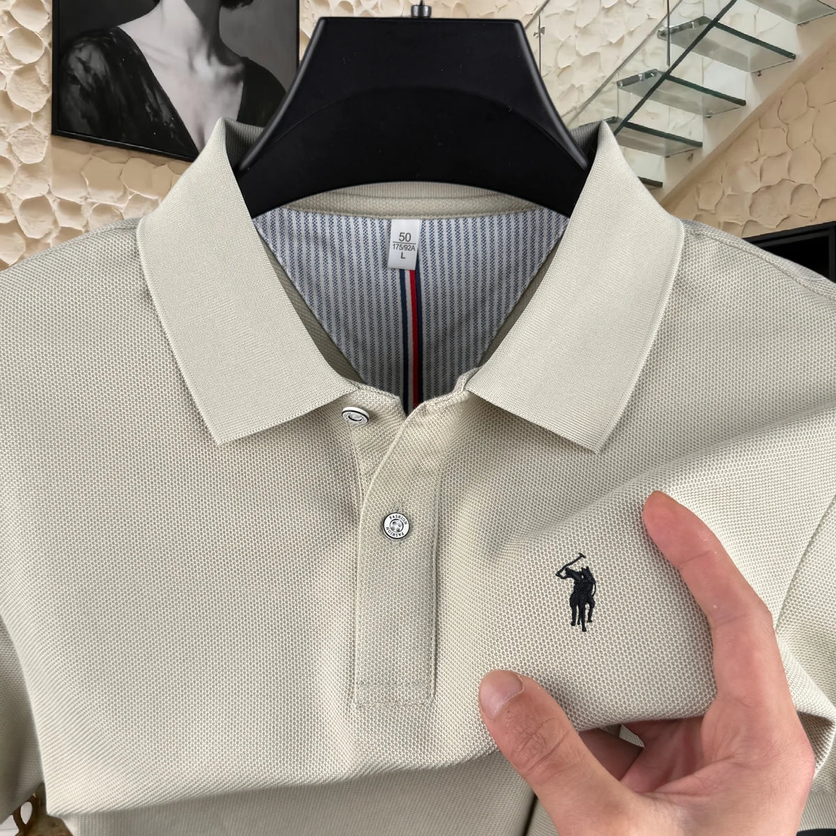 100% Pure Cotton High-End Brand Men's Short Sleeve Polo Shirt 2026 Summer Luxury Fashion Pony embroidery Golf Top Casual T-Shirt