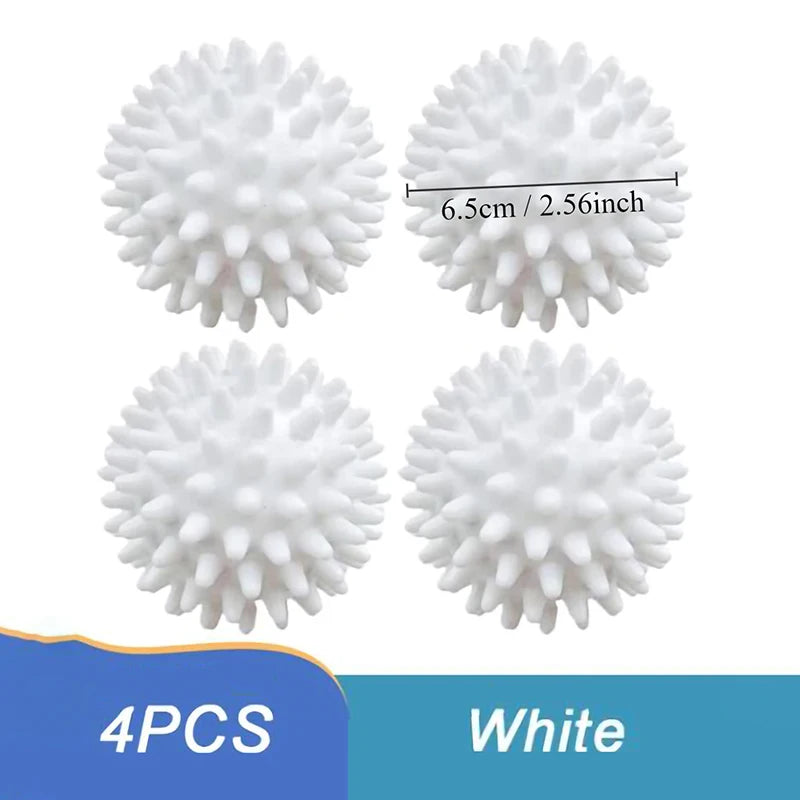 4Pcs PVC Dryer Ball Reusable Laundry Ball Washing Machine Drying Fabric Softener Ball For Home Clothe Cleaning Tool Accessrices