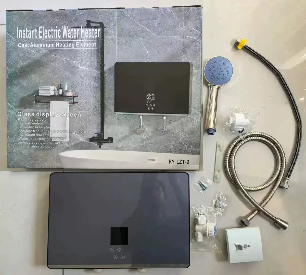 Instant Electric Water Heater, Intelligent Constant Temp Aluminum Cast Heater for Shower & Kitchen